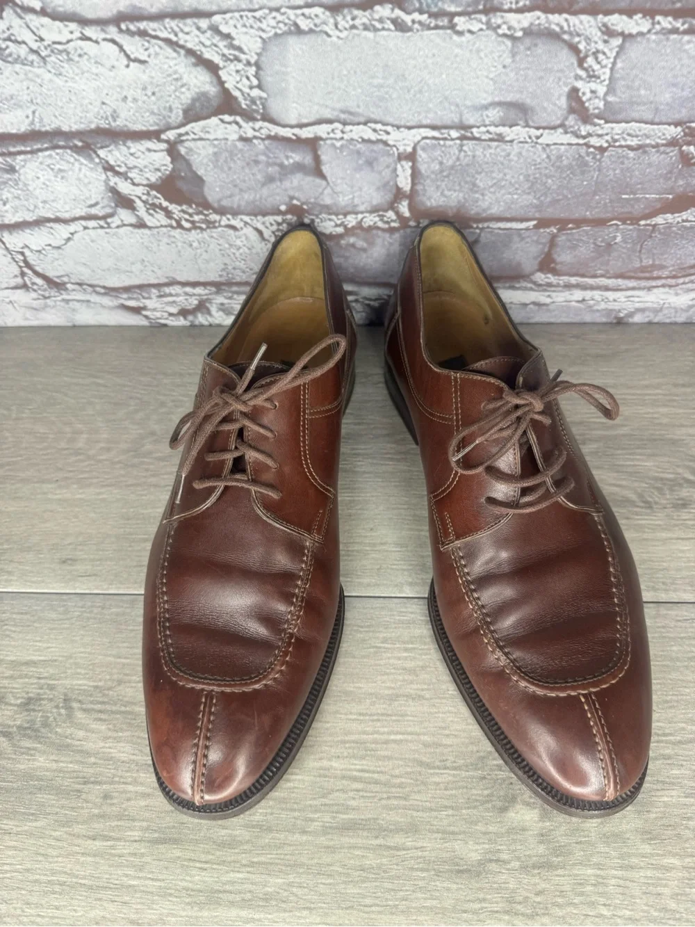 Bally Carillo Brown Leather Lace Up Oxfords dress shoes men sz 9.5D US/43EU